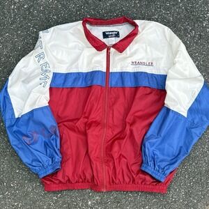 Vintage 90s Wrangler Sport Extreme Colorblock Windbreaker Jacket Large